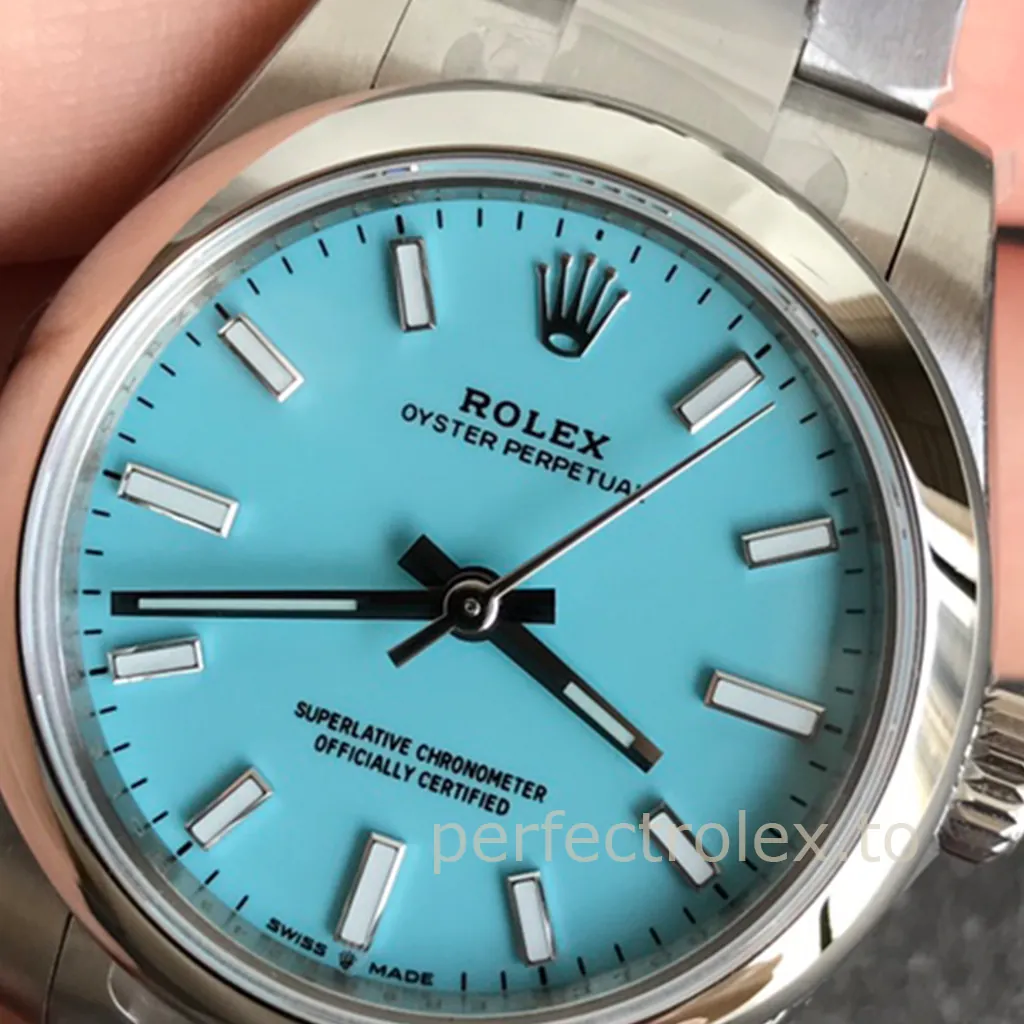 Rolex-Oyster-Perpetual-277200-0007-Ice-Blue-Dial-31mm-904L-Steel-Automatic-Everyday-Replica-Watch-Dial-Detail-1