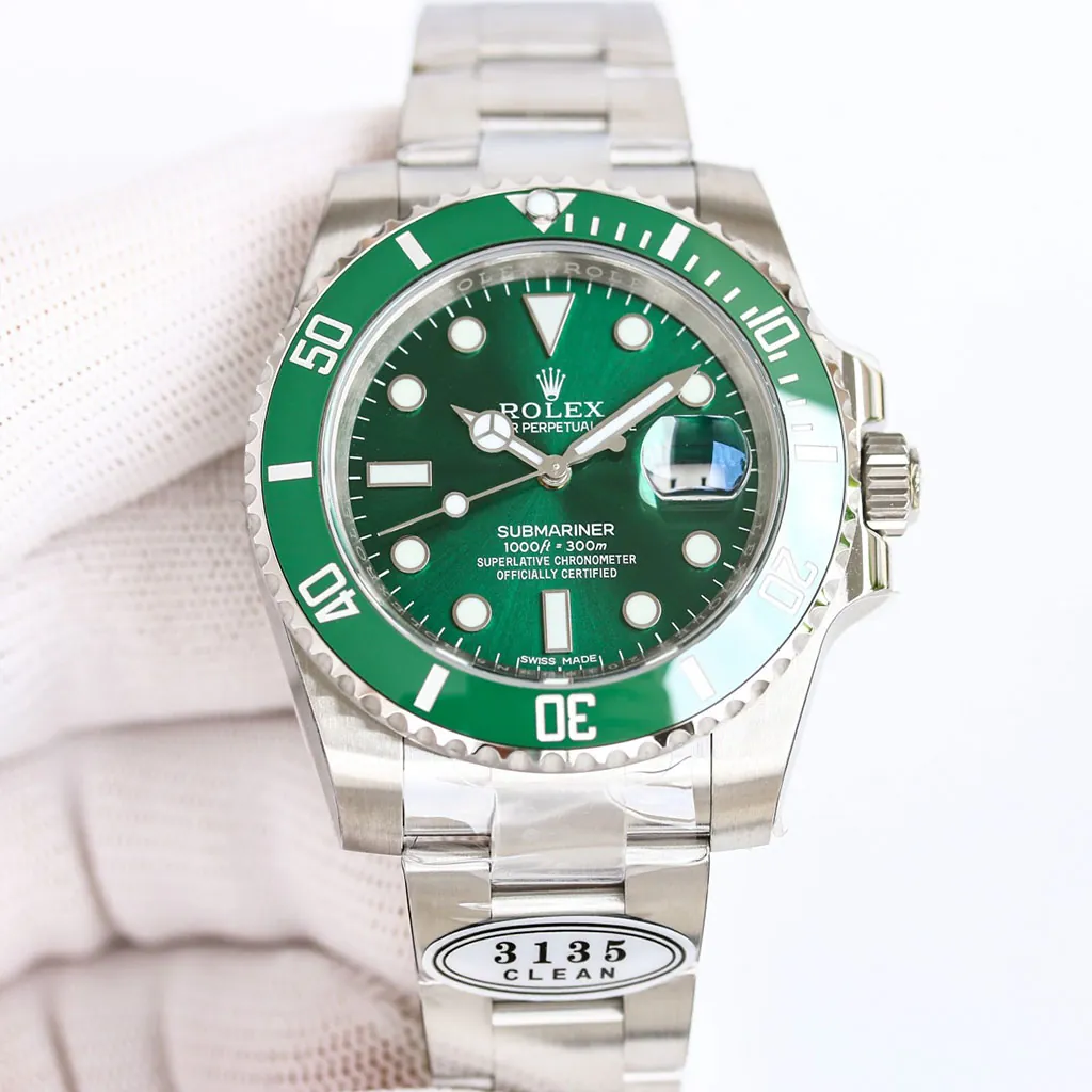 Rolex-Submariner-116610LV-Super-Clone-Watch-40mm-Green-Dial-Green-Ceramic-Bezel-Front-View-1