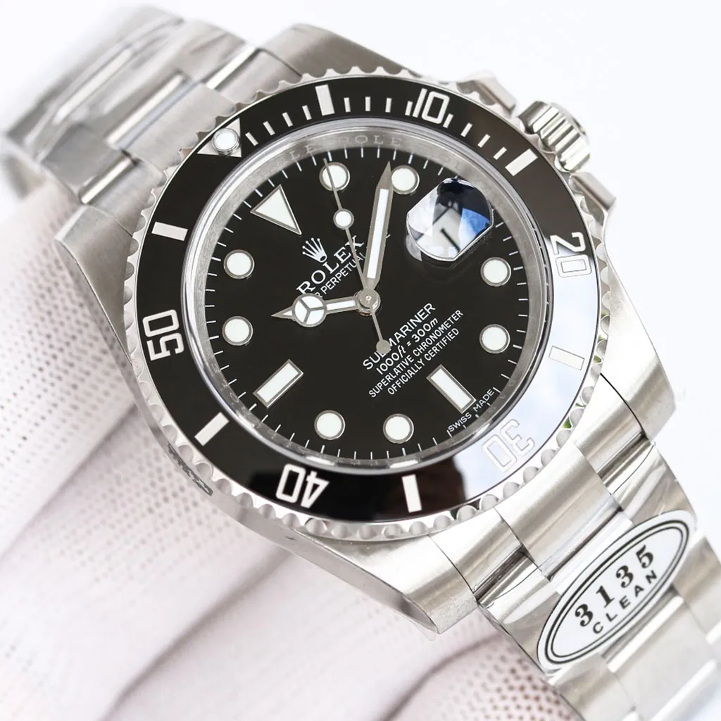 Rolex-Submariner-M116610LN-0001-Super-Clone-Watch-40mm-Black-Dial-Black-Ceramic-Bezel-Dial-Detail-1