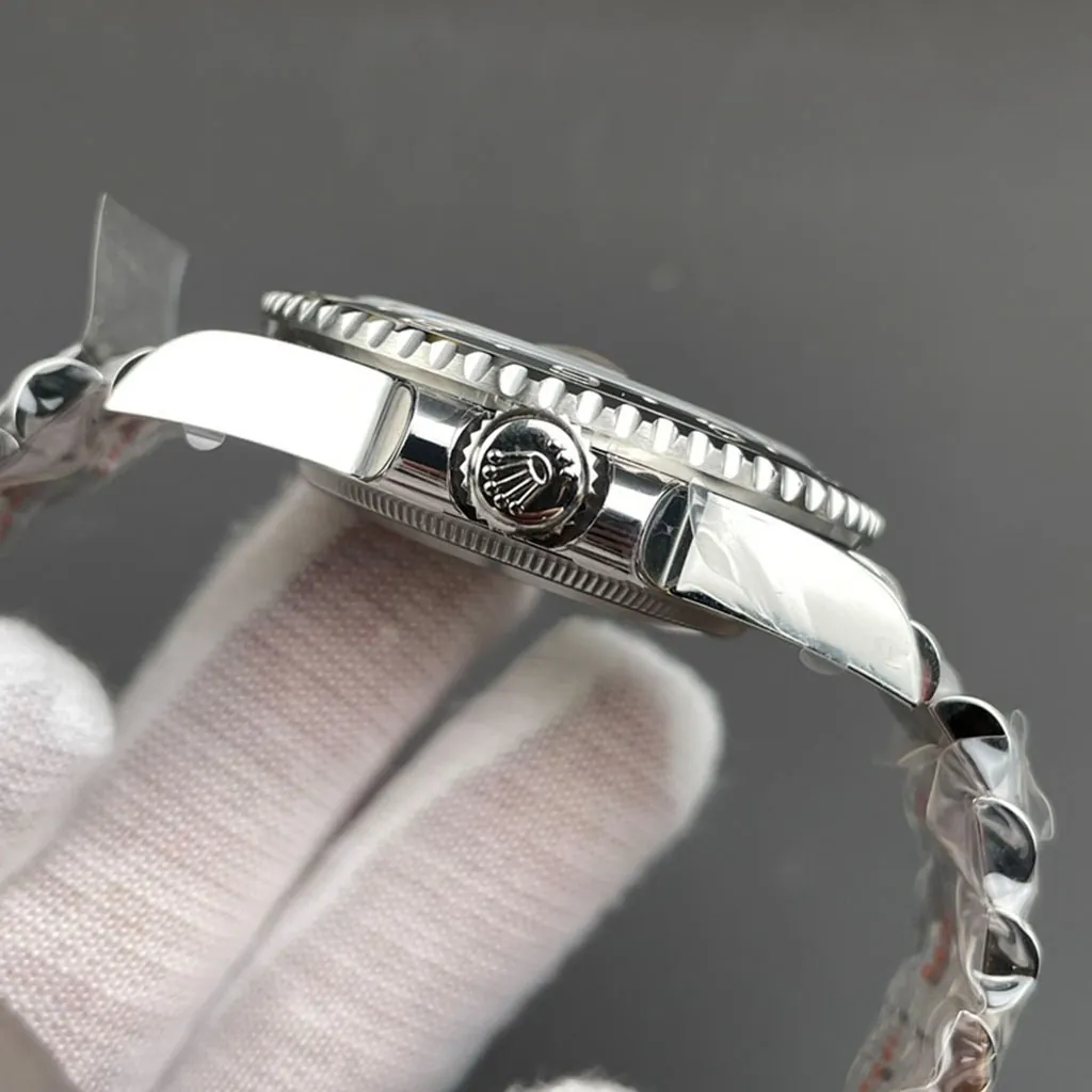 Rolex-GMT-Master-II-126710GRNR-Super-Clone-Watch-40mm-Grey-Black-Bezel-Jubilee-Bracelet-Right-Side-View