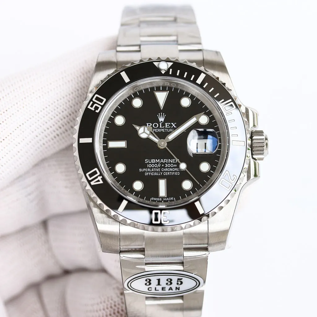 Rolex-Submariner-M116610LN-0001-Super-Clone-Watch-40mm-Black-Dial-Black-Ceramic-Bezel-Front-View-1