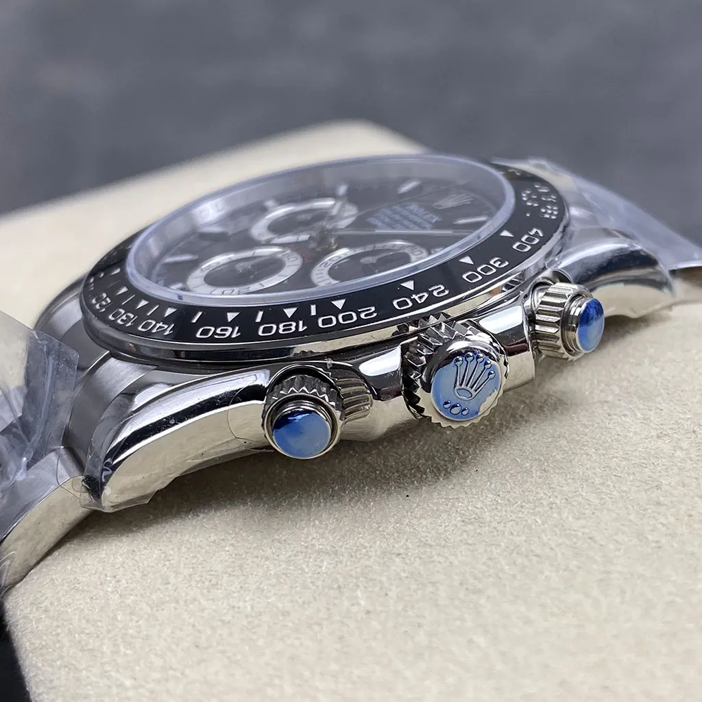 Rolex-Cosmograph-Daytona-M126500LN-0002-Super-Clone-Watch-40mm-Black-Dial-Black-Cerachrom-Bezel-Right-Side-View