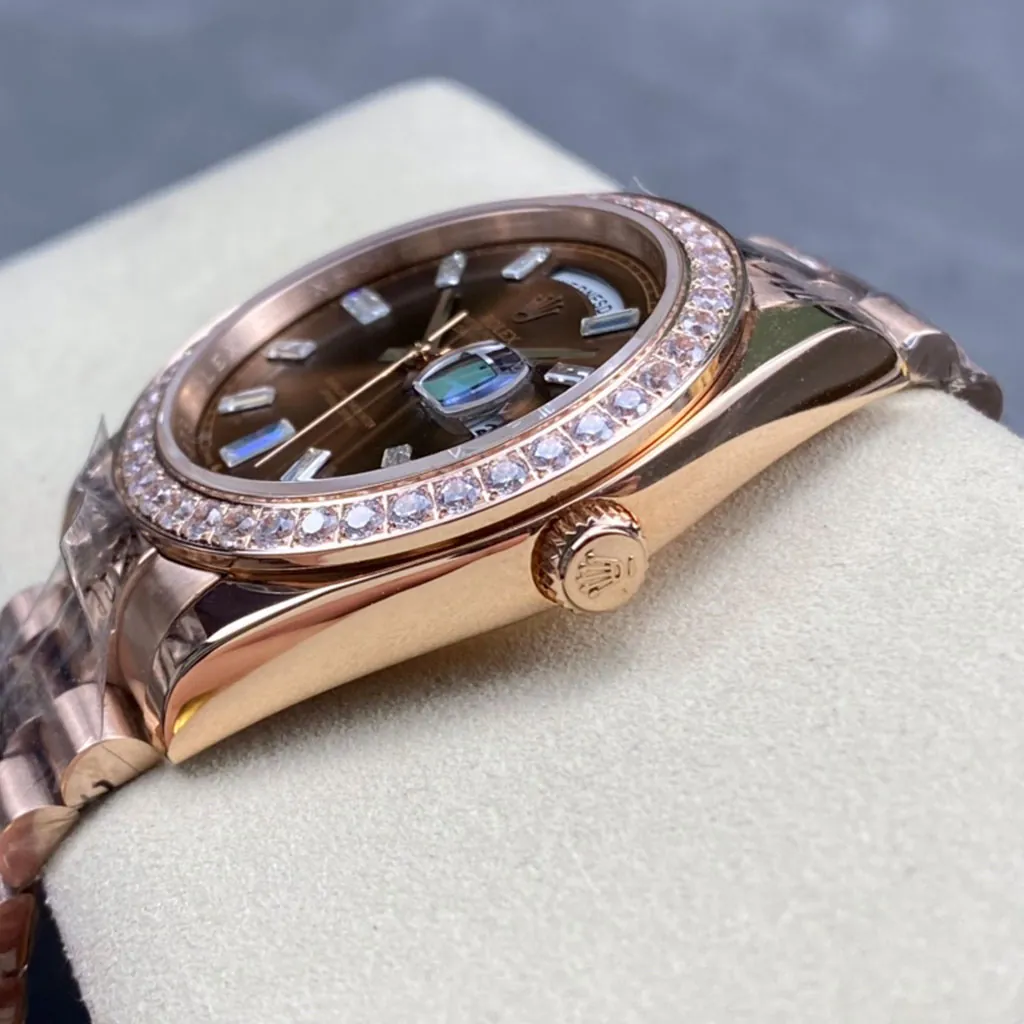 Rolex-Day-Date-228345RBR-Super-Clone-Watch-40mm-Chocolate-Dial-Diamond-Bezel-Right-Side-View