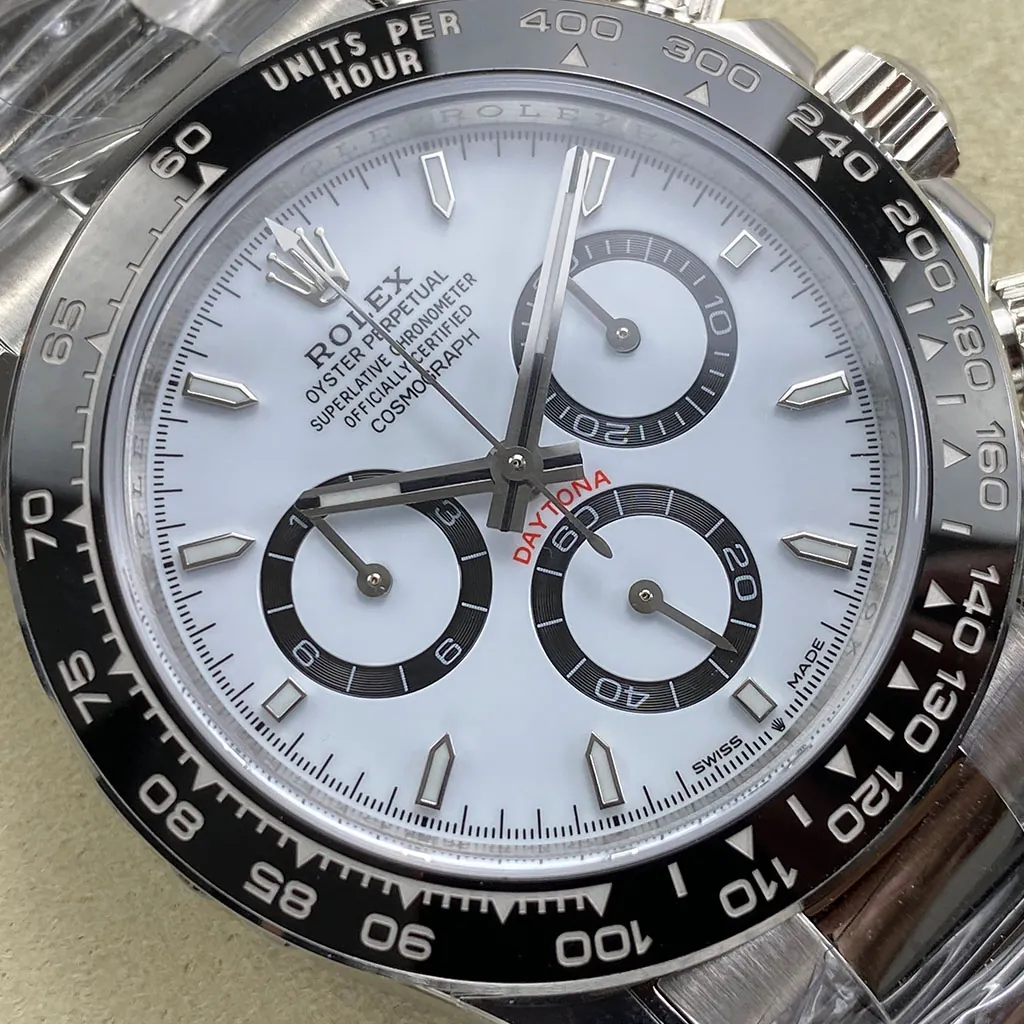 Rolex-Daytona-M126500LN-0001-Super-Clone-Watch-40mm-White-Panda-Dial-Black-Ceramic-Bezel-Dial-Detail-1