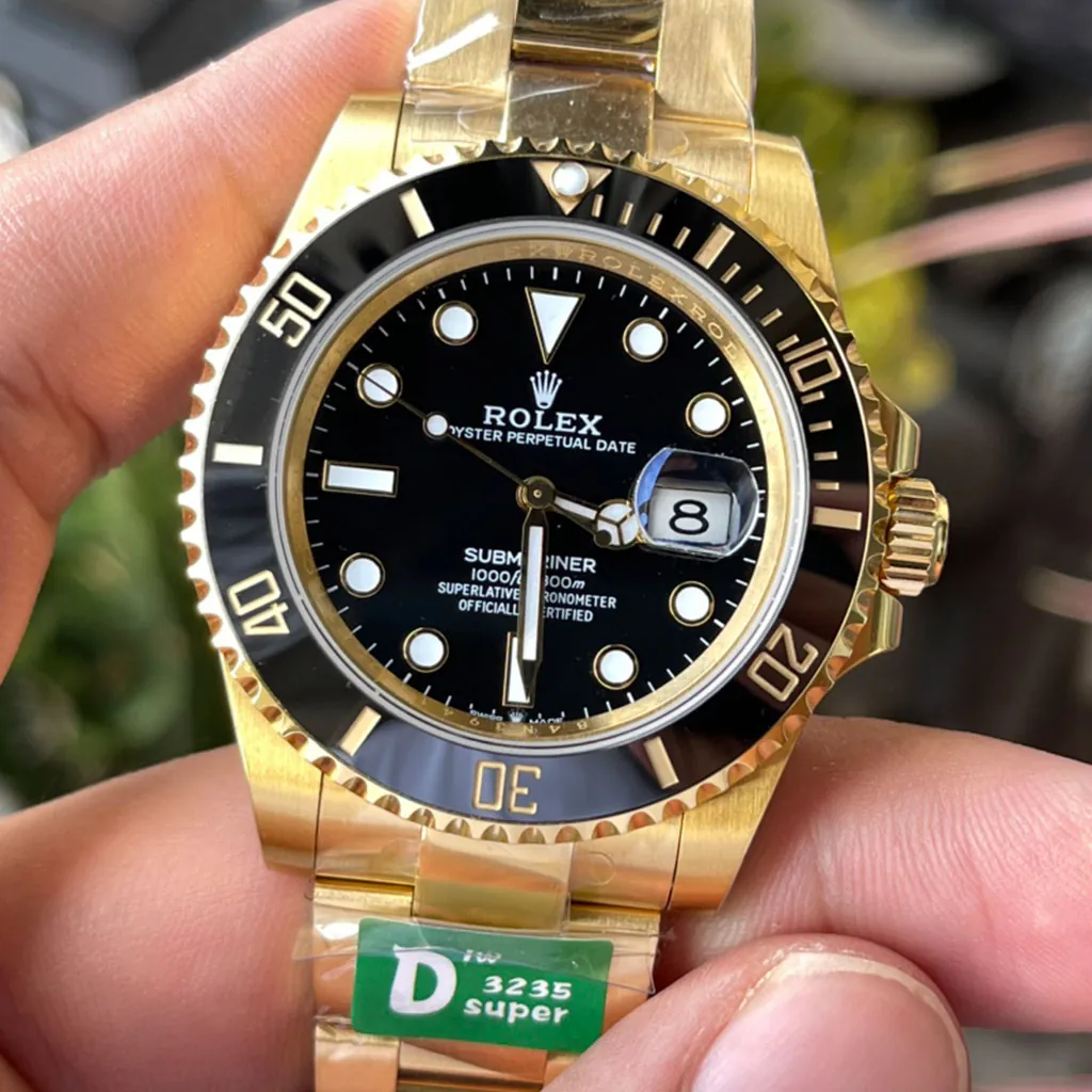 Rolex-Submariner-126618LN-Replica-Watch-41mm-Black-Dial-Gold-Tone-Ceramic-Bezel-Front-View-1