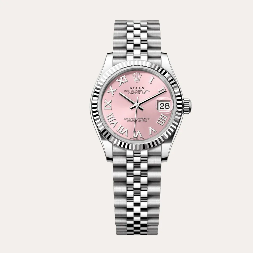 Rolex-Datejust-M278274-0020-Super-Clone-Watch-31mm-Pink-Sunray-Dial-Roman-Numeral-Markers-Hero-Image