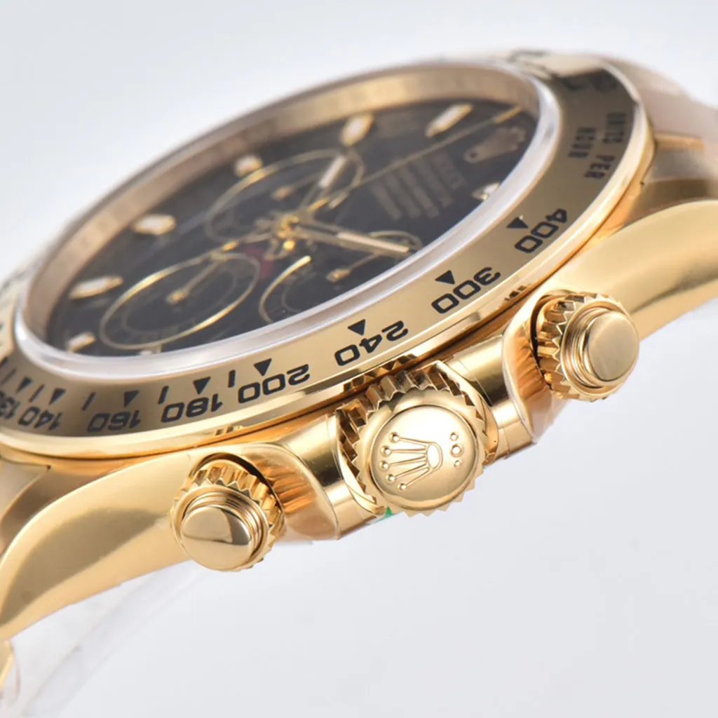 Rolex-Daytona-M116508-0004-AAAAA-Swiss-Watch-40mm-Black-Dial-Yellow-Gold-Tone-Chronograph-Right-Side-View