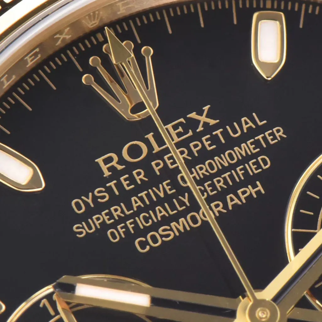 Rolex-Daytona-M116508-0004-AAAAA-Swiss-Watch-40mm-Black-Dial-Yellow-Gold-Tone-Chronograph-Dial-Detail-1