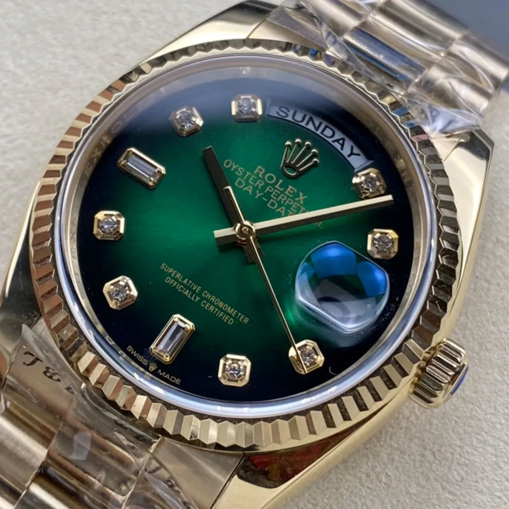 Rolex-Day-Date-M128238-0069-Super-Clone-Watch-36mm-Green-Gradient-Diamond-Dial-Dial-Detail-2
