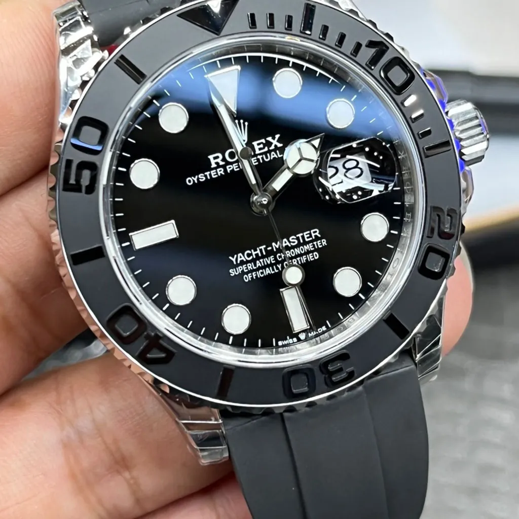 Rolex-Yacht-Master-M226659-0002-Swiss-42mm-Black-Dial-Luxury-Sports-Watch-Oysterflex-Cerachrom-Bezel-Dial-Detail-1