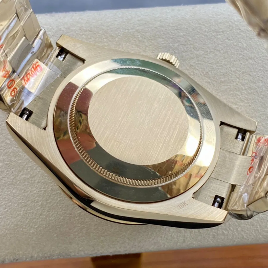Rolex-Day-Date-M228348RBR-0002-AAAAA-40mm-Gold-Dial-Diamond-Bezel-President-Watch-Swiss-Clone-Back-View