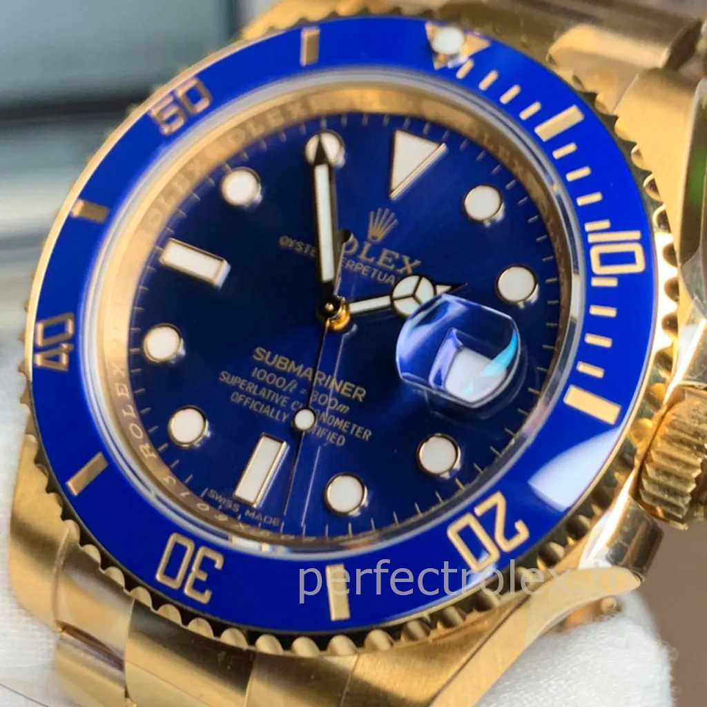 Rolex-Submariner-116618LB-Super-Clone-Watch-40mm-Blue-Sunburst-Dial-Blue-Ceramic-Bezel-Dial-Detail-1