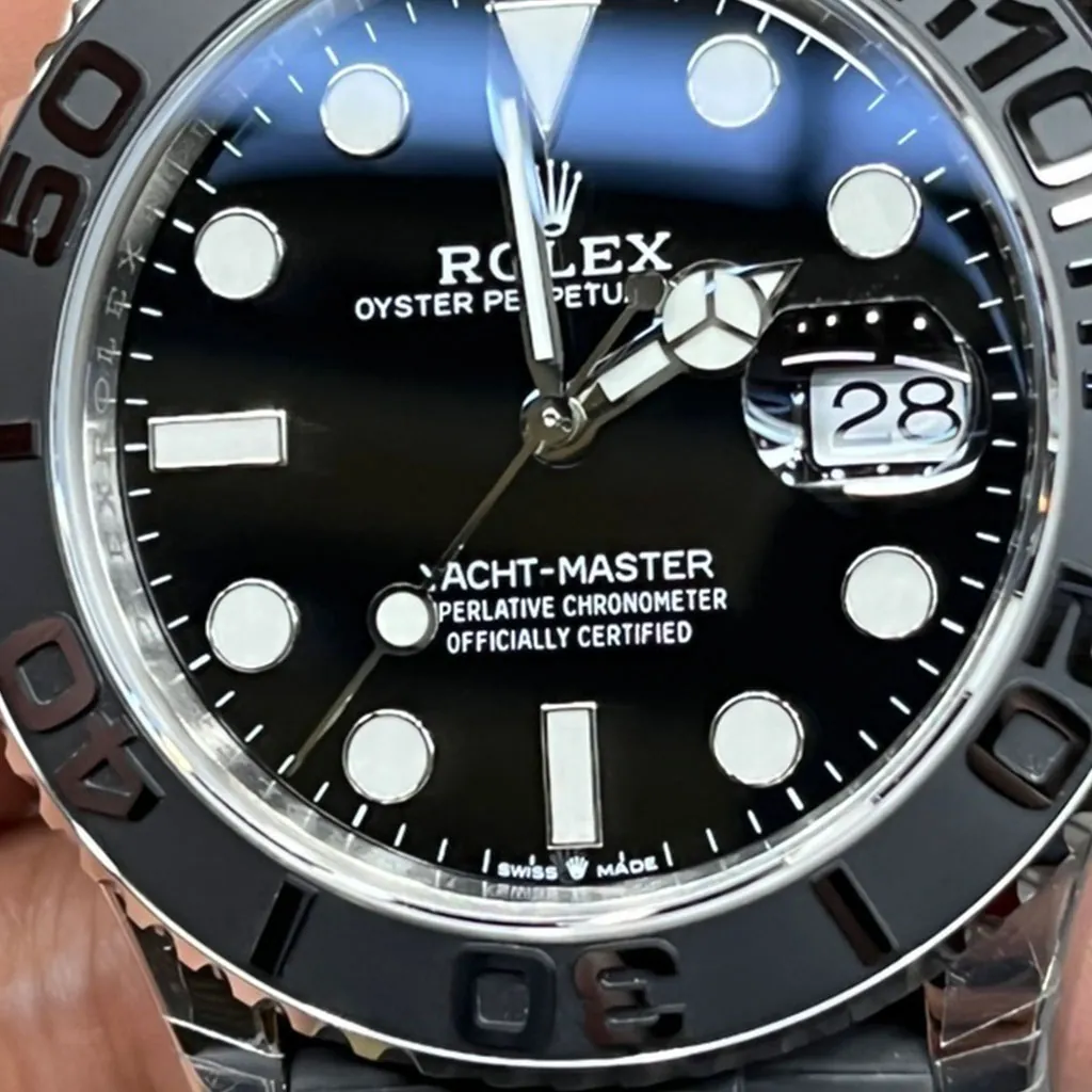 Rolex-Yacht-Master-M226659-0002-Swiss-42mm-Black-Dial-Luxury-Sports-Watch-Oysterflex-Cerachrom-Bezel-Dial-Detail-2