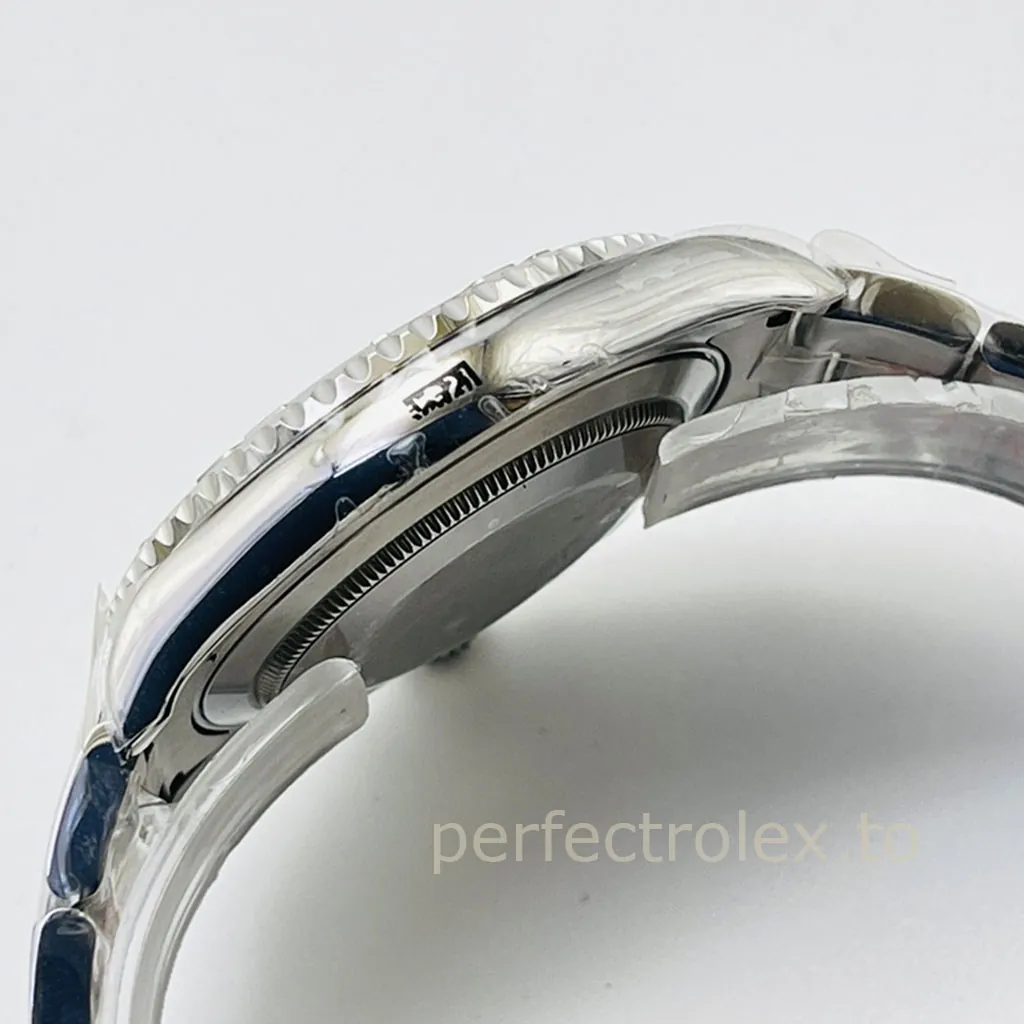Rolex-Yacht-Master-M126622-0001-Super-Clone-Watch-40mm-Slate-Gray-Dial-Cyan-Seconds-Hand-Left-Side-View