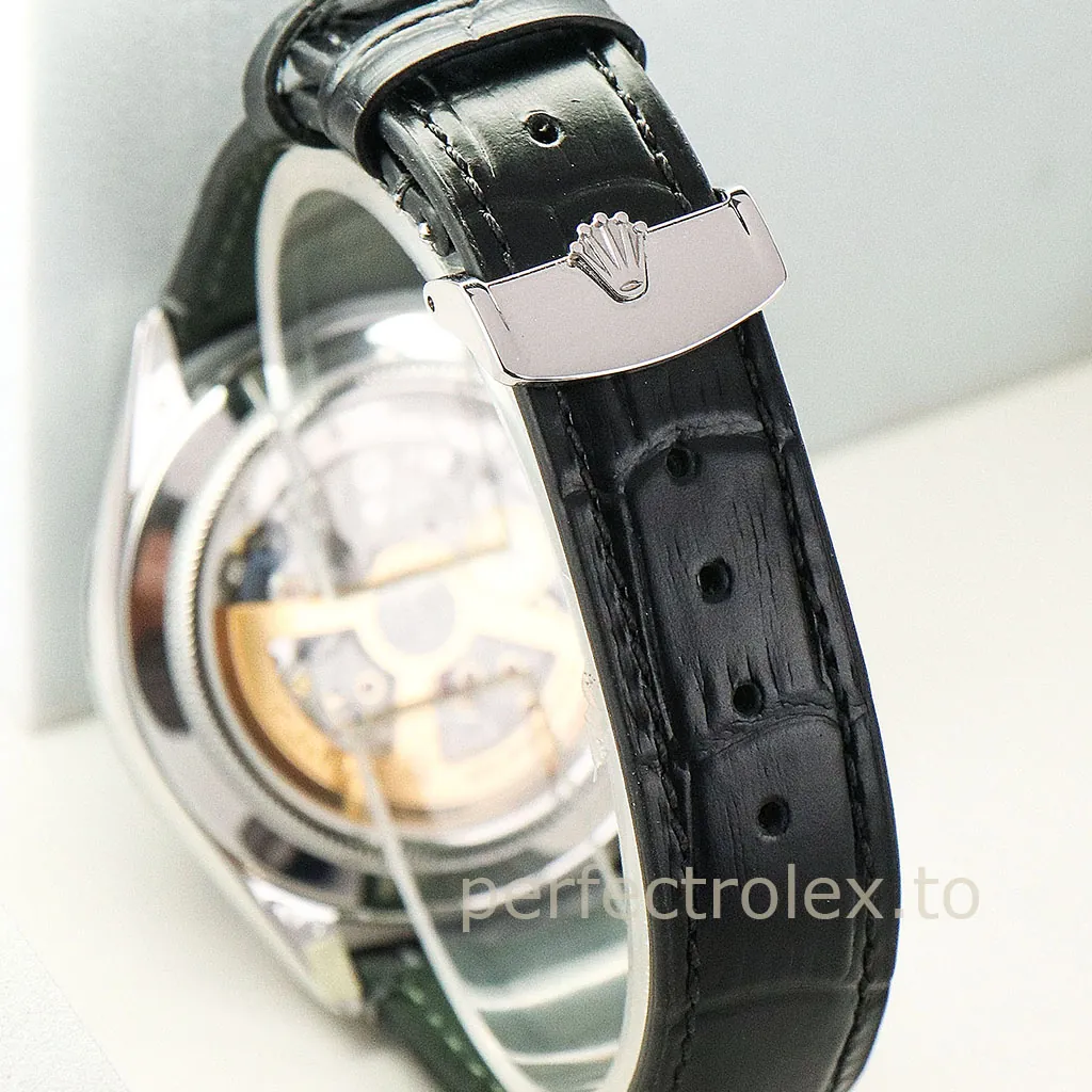 Rolex-Perpetual-1908-M52509-0006-Best-Replica-Watch-39mm-White-Dial-Leather-Strap-Buckle-View-1