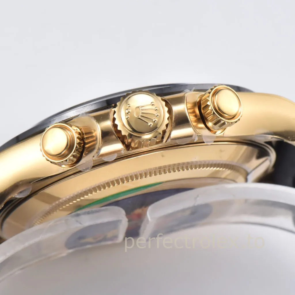 Rolex-Daytona-M116518LN-0078-Best-Replica-Watch-40mm-Black-Diamond-Dial-Gold-Eyes-Rubber-Strap-Right-Side-View-2