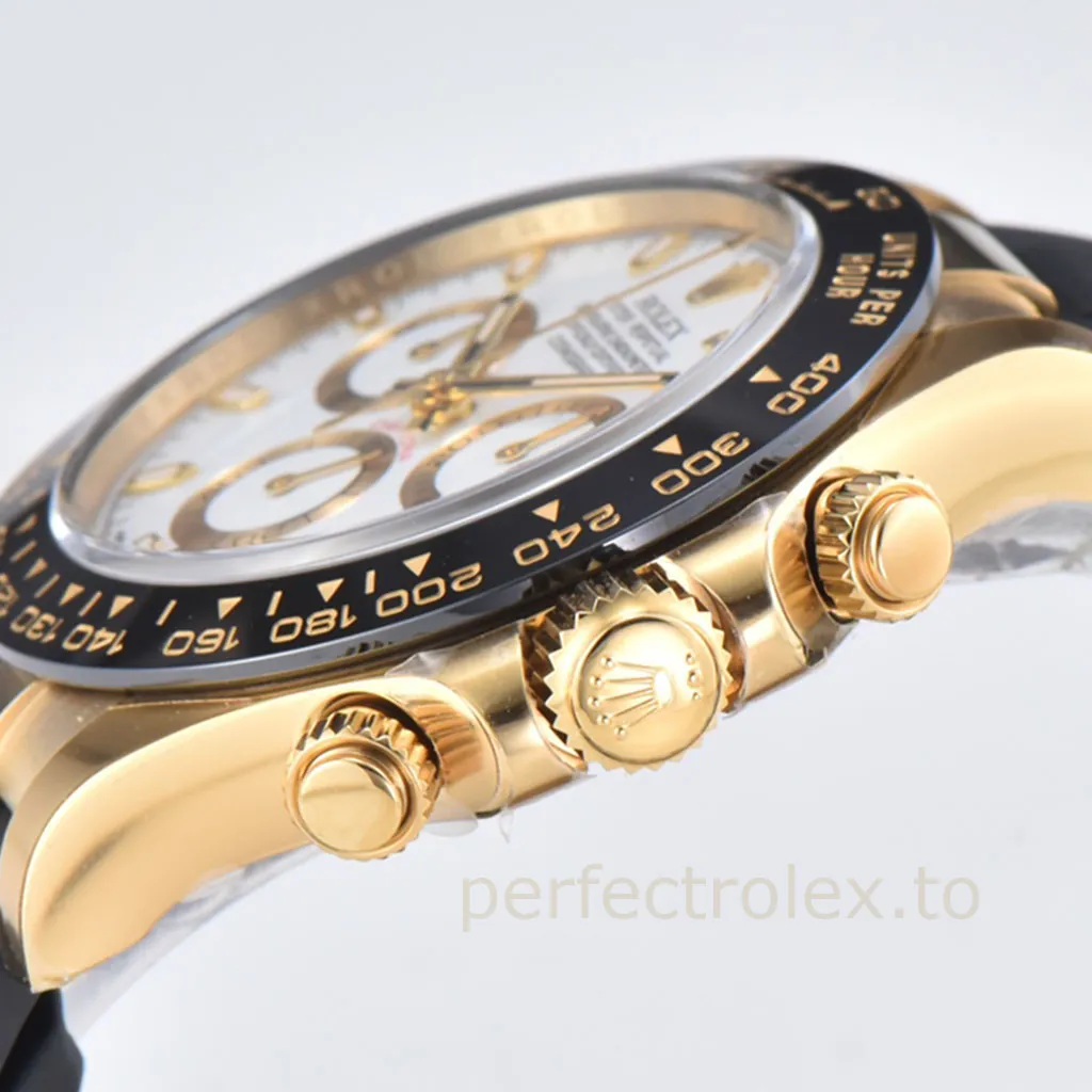 Rolex-Daytona-M116515LN-0012-Super-Clone-Watch-40mm-Black-Dial-Rose-Gold-Chronograph-Rubber-Strap-Right-Side-View