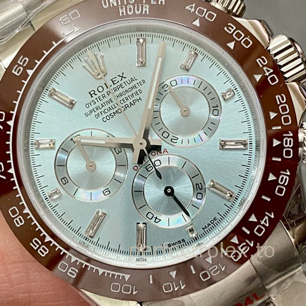 Rolex-Daytona-M116506-0002-Super-Clone-Watch-40mm-Ice-Blue-Dial-Brown-Bezel-Dial-Detail-1