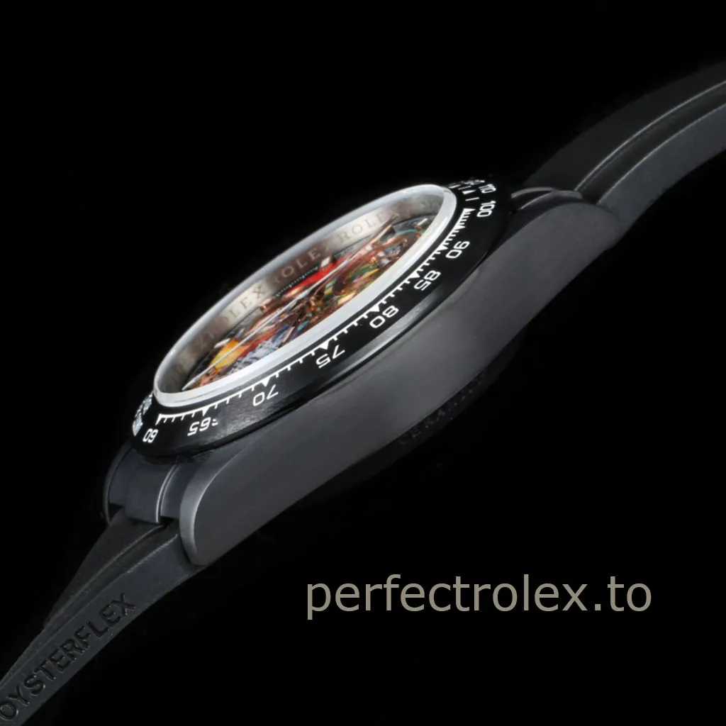 Rolex-Daytona-116503-Custom-Art-Dial-Super-Clone-Watch-40mm-Picasso-Oil-Painting-Dial-Ceramic-Case-Left-Side-View