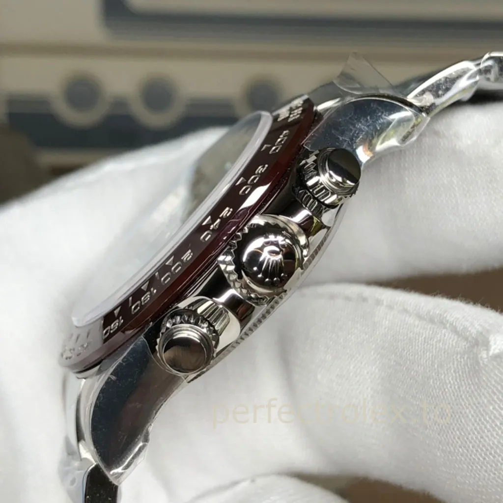 Rolex-Daytona-M116506-0001-Watch-Best-Replica-40mm-Ice-Blue-Dial-Chestnut-Brown-Ceramic-Bezel-Right-Side-View