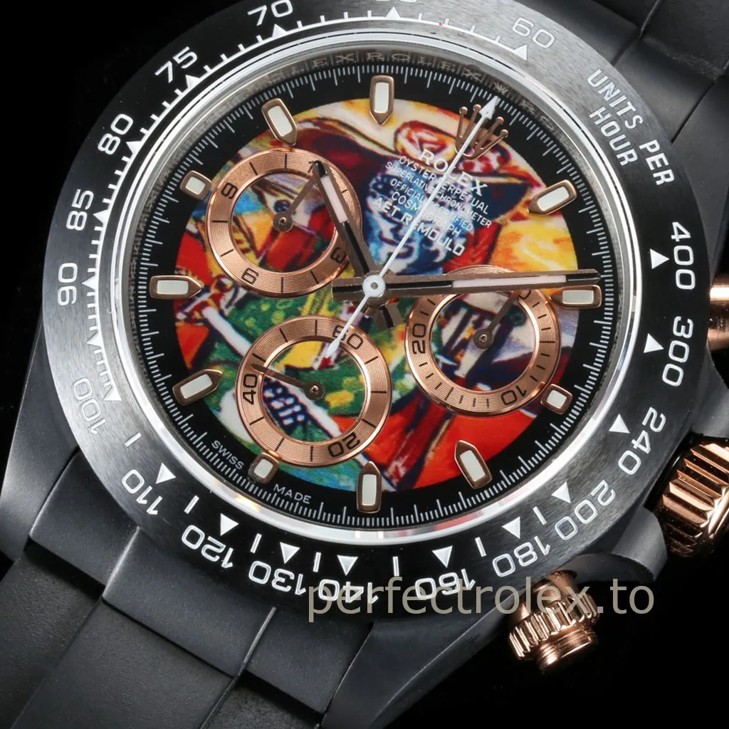 Rolex-Daytona-116503-Custom-Art-Dial-Super-Clone-Watch-40mm-Picasso-Oil-Painting-Dial-Ceramic-Case-Dial-Detail-2