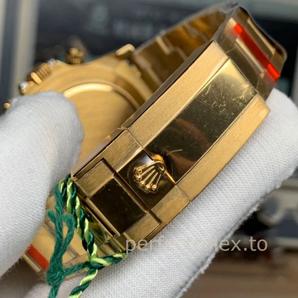 Rolex-Daytona-116598RBOW-Rainbow-Replica-Watch-40mm-Black-Dial-Yellow-Gold-Buckle-View-1