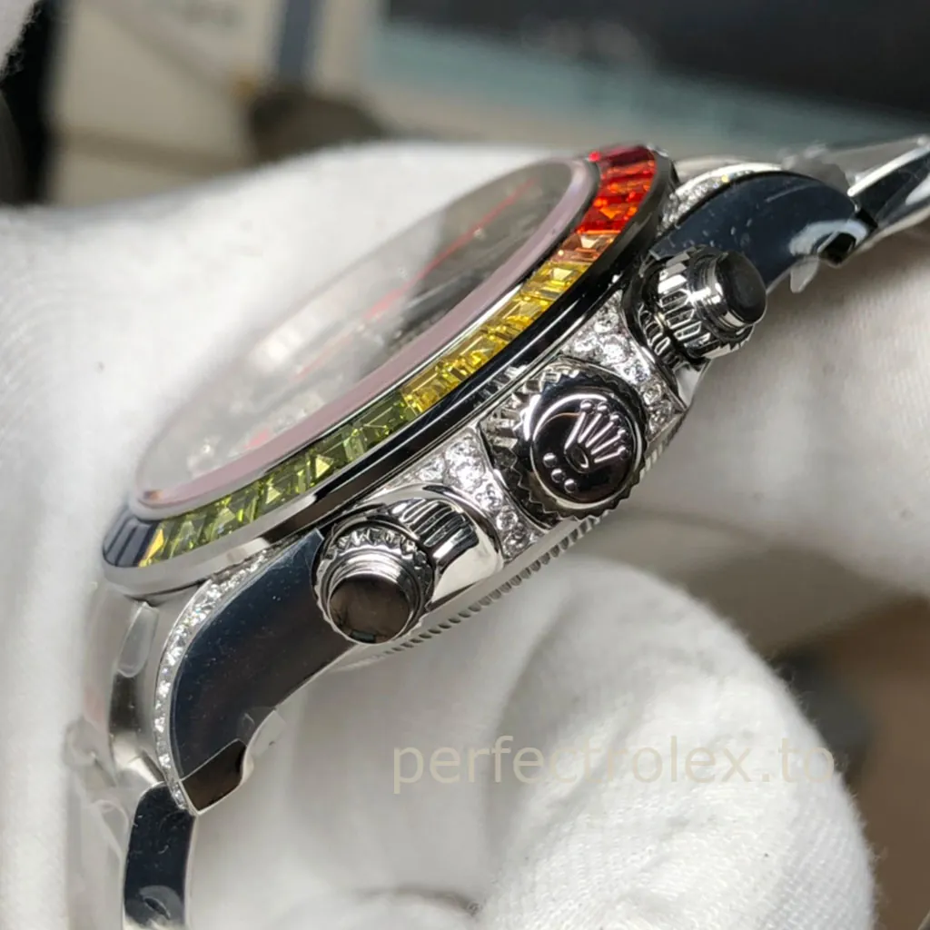 Rolex-Daytona-116599RBOW-Best-Super-Clone-Luxury-Watch-40mm-Black-Dial-Rainbow-Bezel-Right-Side-View