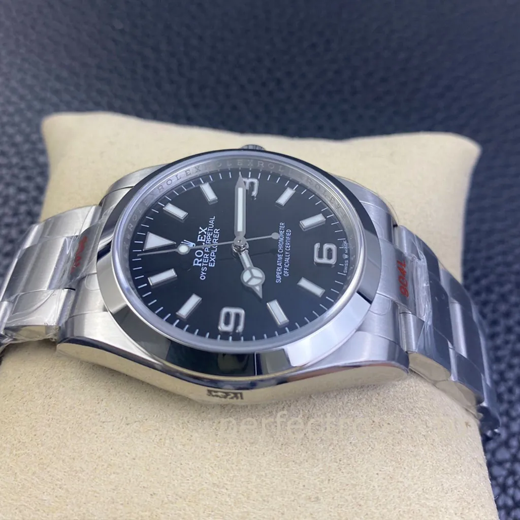 Rolex-Explorer-M124270-0001-Best-Replica-Watch-36mm-Black-Dial-Oystersteel-Bracelet-Left-Side-View