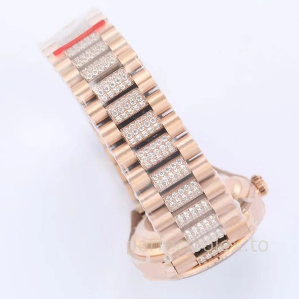 Rolex-Day-Date-128345RBR-Champagne-Diamond-Dial-36mm-President-Bracelet-Super-Clone-Watch-Strap-View-1