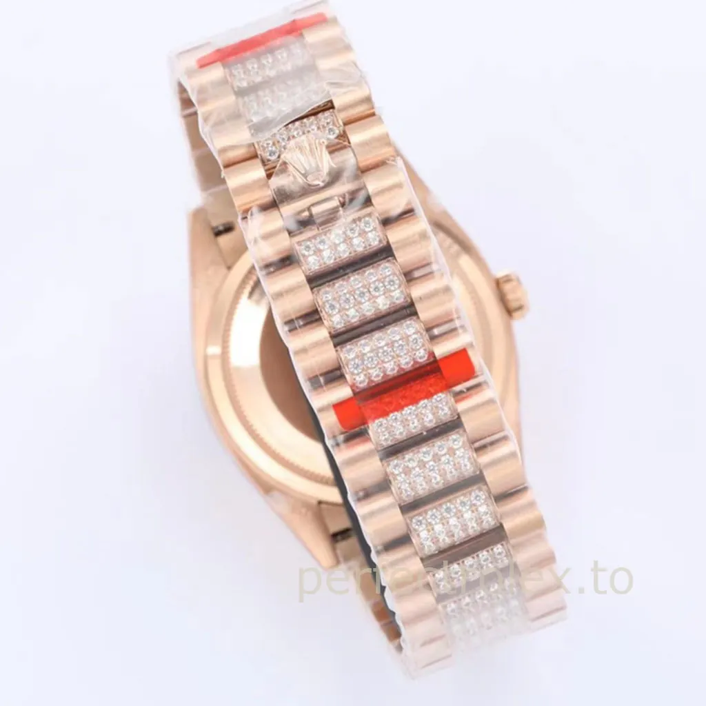 Rolex-Day-Date-128345RBR-Champagne-Diamond-Dial-36mm-President-Bracelet-Super-Clone-Watch-Buckle-View-1