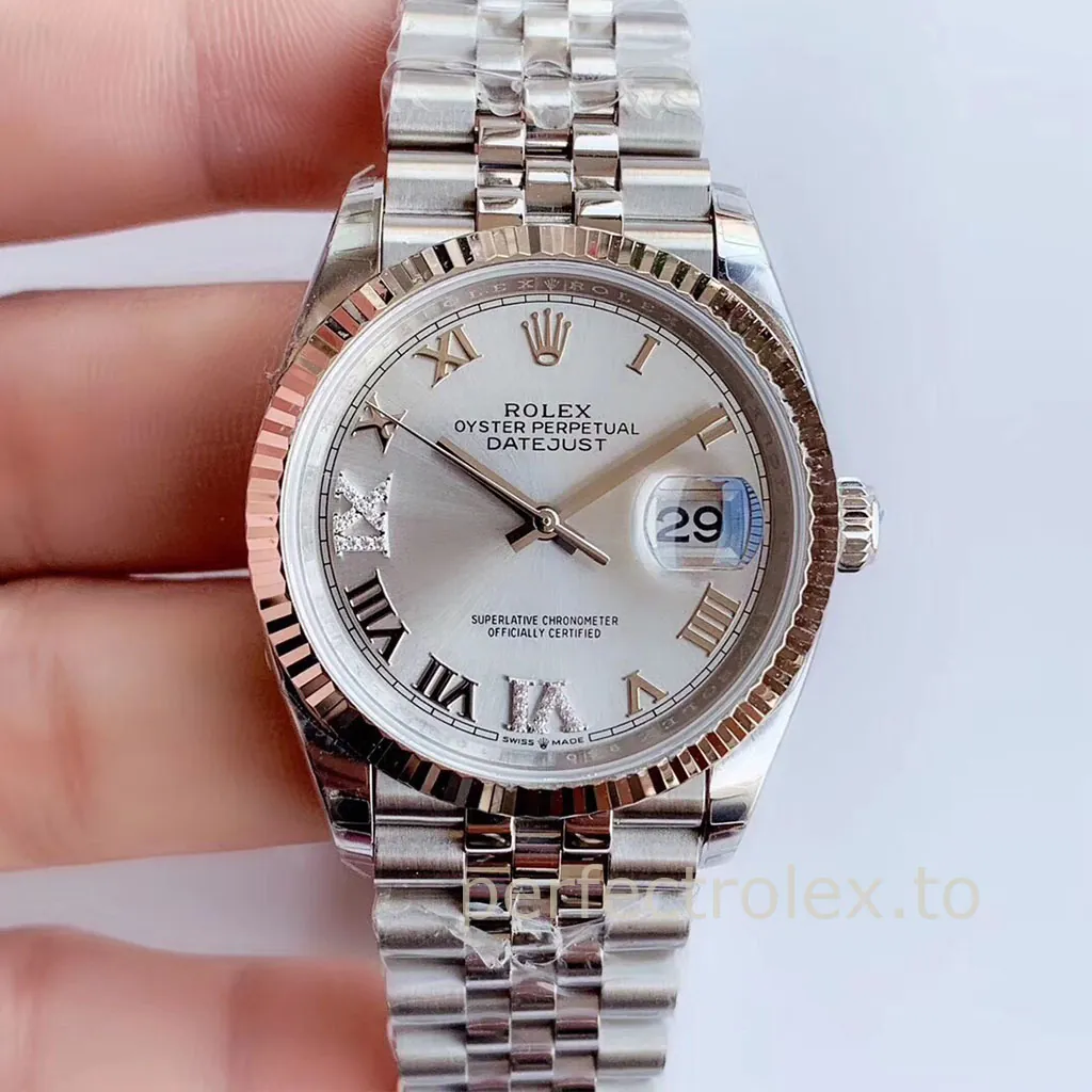 Rolex-Datejust-M126234-0029-Silver-Roman-Dial-36mm-Jubilee-Bracelet-Super-Clone-Watch-Front-View-1