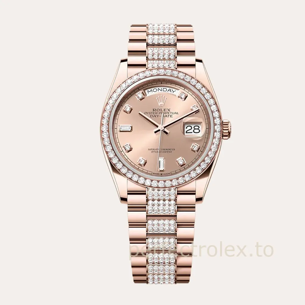 Rolex-Day-Date-128345RBR-Champagne-Diamond-Dial-36mm-President-Bracelet-Super-Clone-Watch-Hero-Image