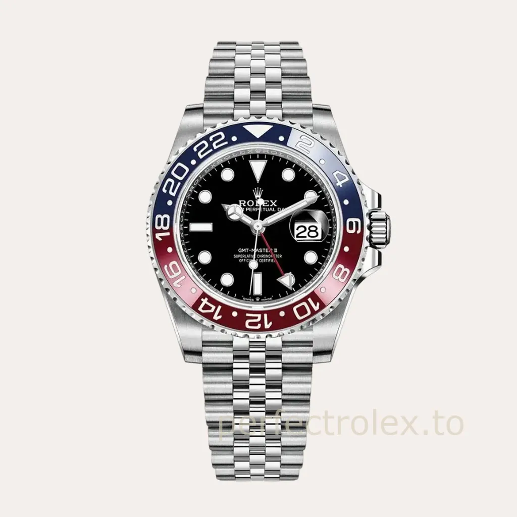 Rolex-GMT-Master-II-M126710BLRO-Pepsi-40mm-Black-Dial-Dual-Time-Super-Clone-Watch-Hero-Image