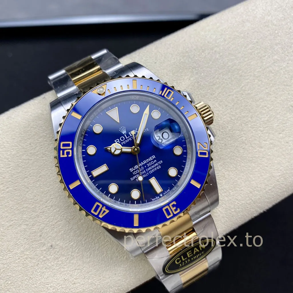 Rolex-Submariner-126613LB-Royal-Blue-Dial-Two-Tone-Luxury-Dive-Replica-Watch-41mm-Front-View-2