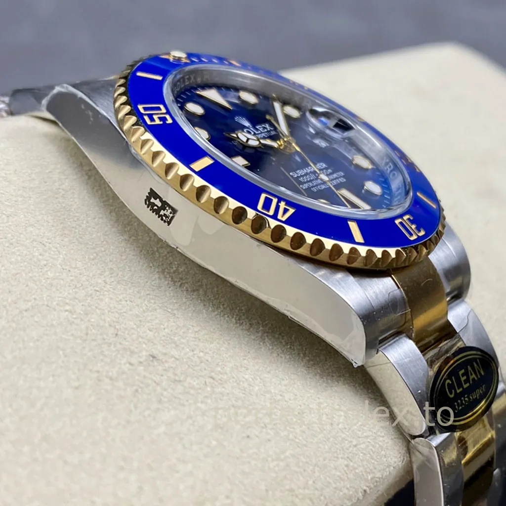 Rolex-Submariner-126613LB-Royal-Blue-Dial-Two-Tone-Luxury-Dive-Replica-Watch-41mm-Left-Side-View