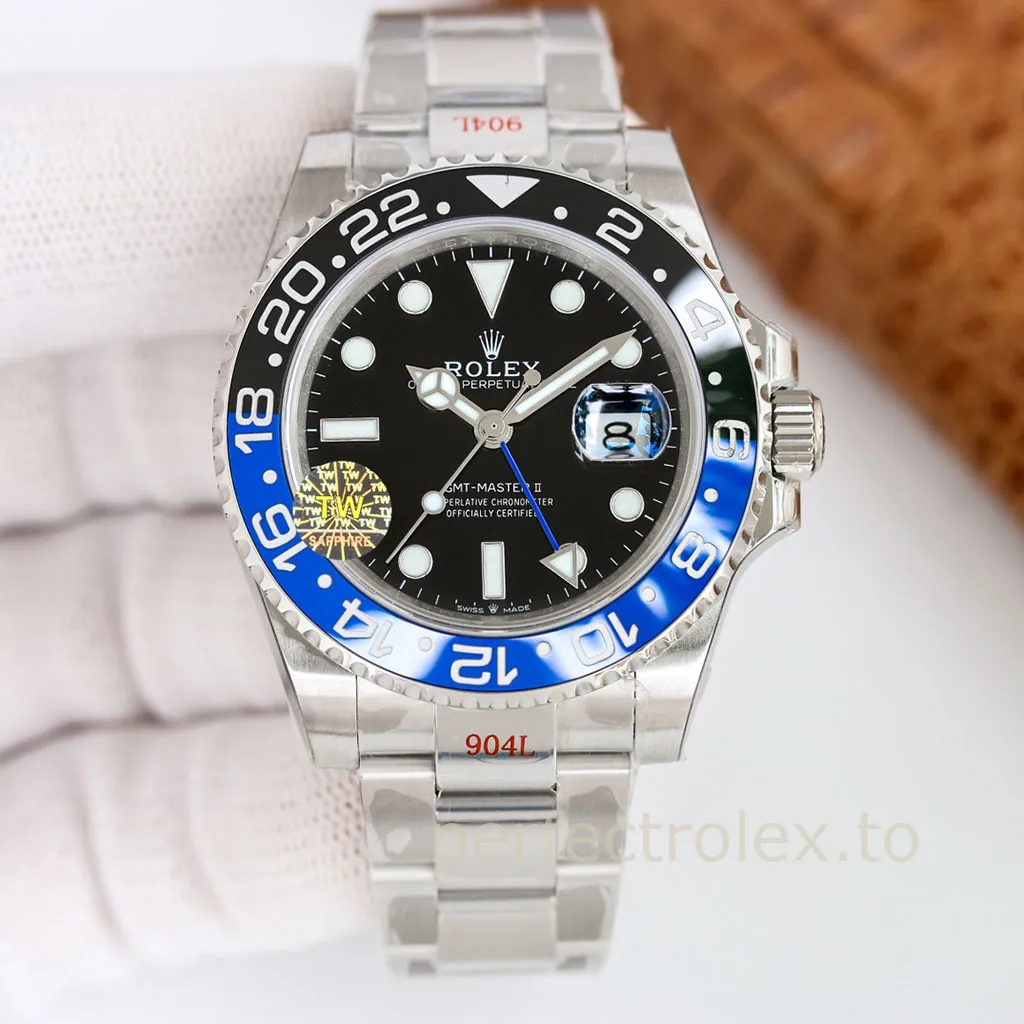 Rolex-GMT-Master-II-M126710BLNR-Batman-Bezel-40mm-Black-Dial-Travel-Replica-Watch-Front-View-1