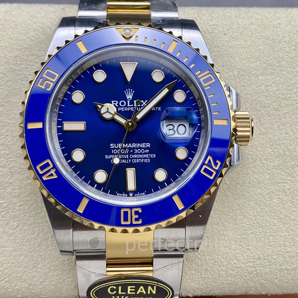Rolex-Submariner-126613LB-Royal-Blue-Dial-Two-Tone-Luxury-Dive-Replica-Watch-41mm-Front-View-1