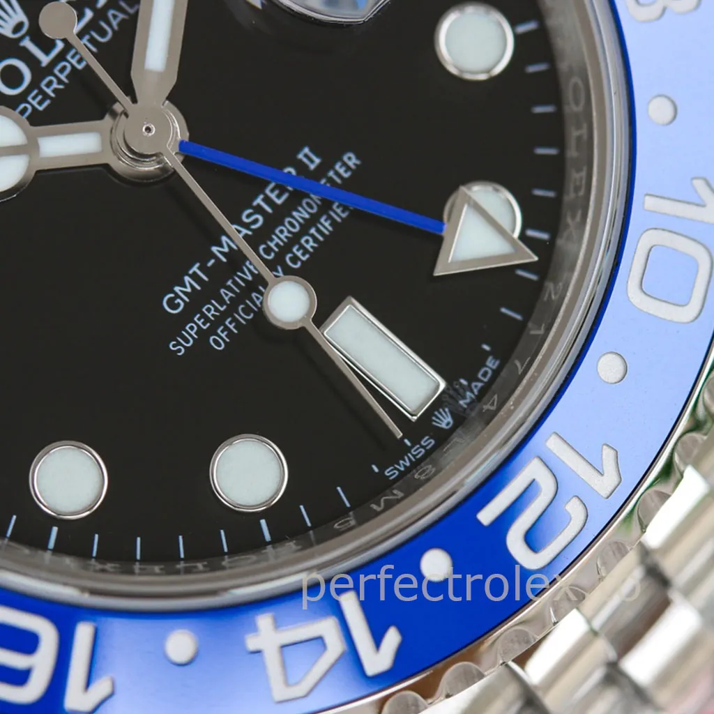 Rolex-GMT-Master-II-M126710BLNR-Batman-Bezel-40mm-Black-Dial-Travel-Replica-Watch-Dial-Detail-1