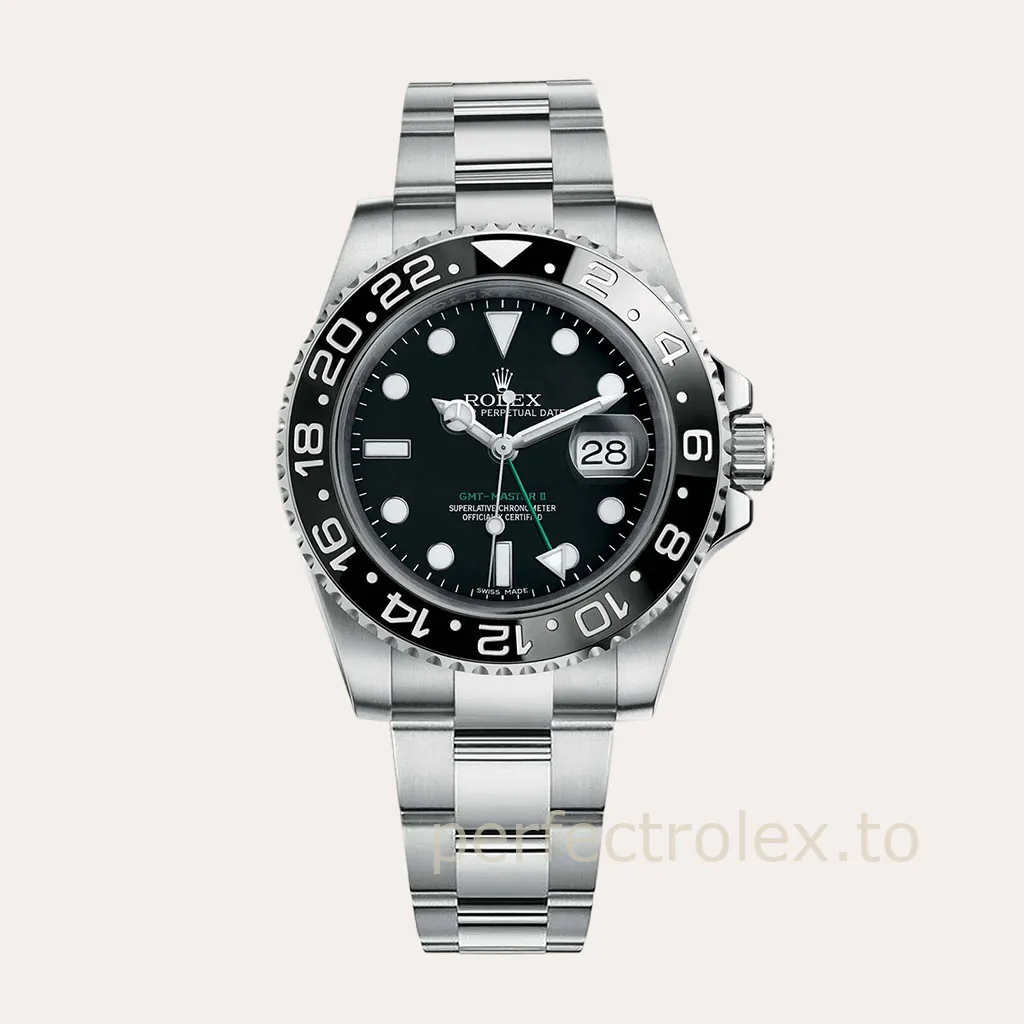 Rolex-GMT-Master-II-116710LN-Black-Ceramic-Bezel-40mm-Oyster-Bracelet-Super-Clone-Watch-Hero-Image
