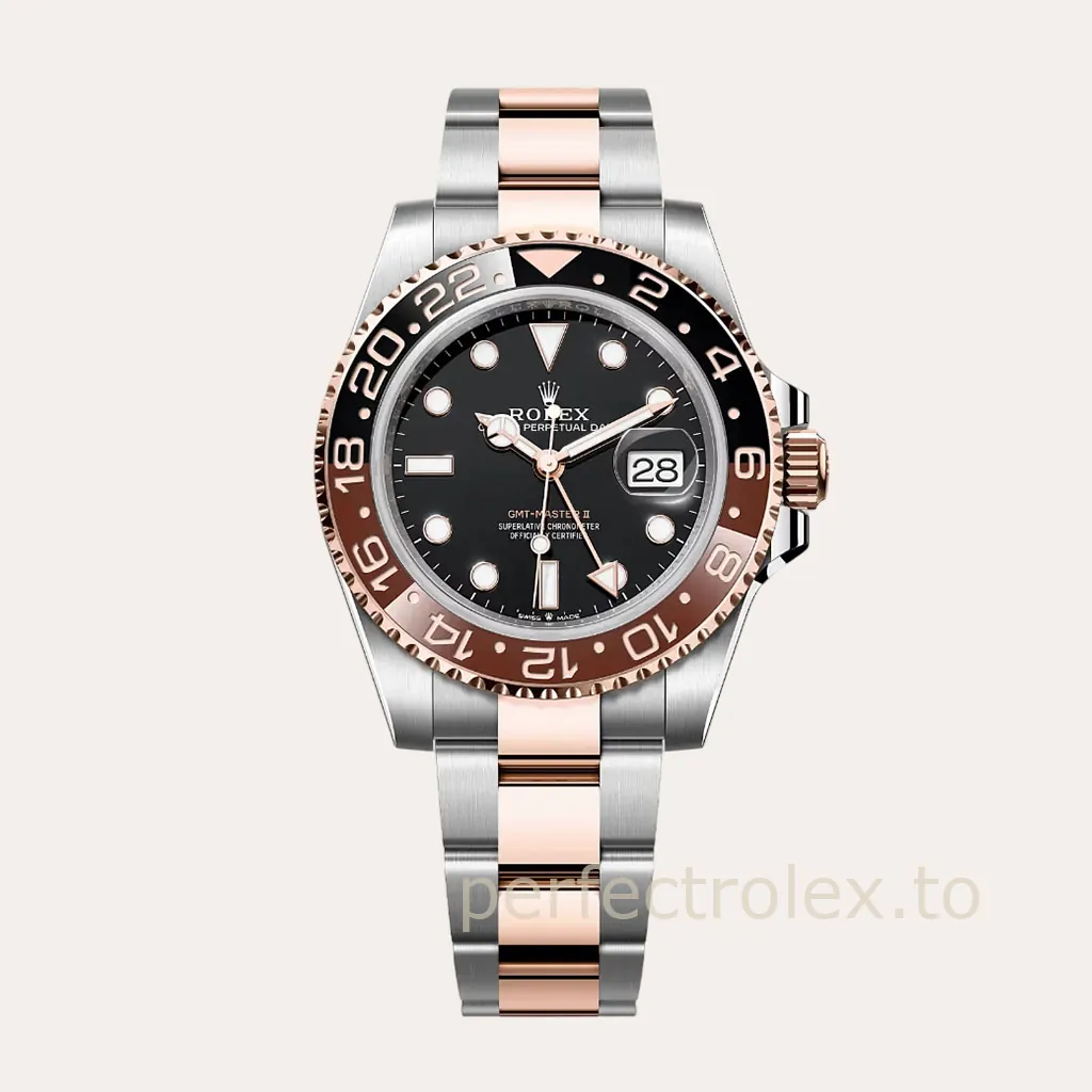 Rolex-GMT-Master-II-M126711CHNR-0002-Root-Beer-Bezel-Black-Dial-40mm-Replica-Travel-Watch-Hero-Image