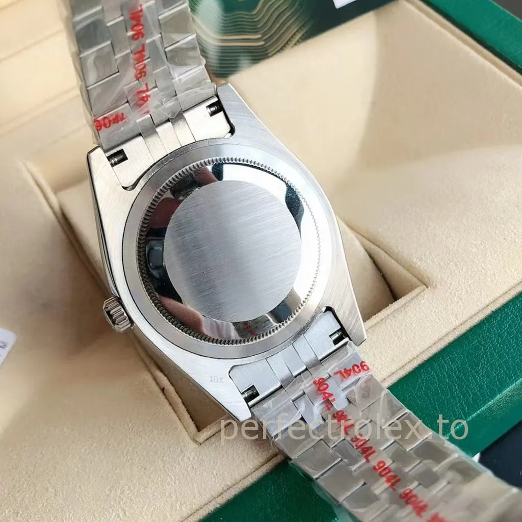 Rolex-Datejust-M126334-Slate-Grey-Wimbledon-Dial-41mm-Jubilee-Bracelet-Replica-Watch-Back-View