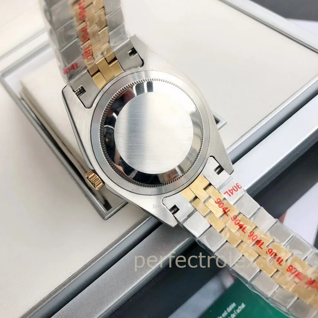 Rolex-Datejust-M126333-Slate-Grey-Wimbledon-Dial-41mm-Gold-Jubilee-Bracelet-Replica-Watch-Back-View