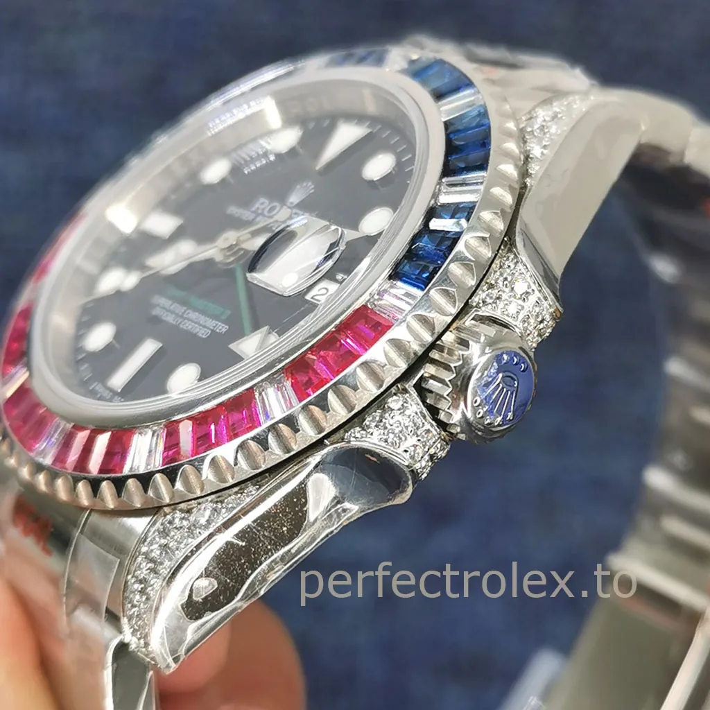 Rolex-GMT-Master-II-116759SARU-Ruby-Sapphire-Diamond-Bezel-Luxury-40mm-Replica-Watch-Right-Side-View