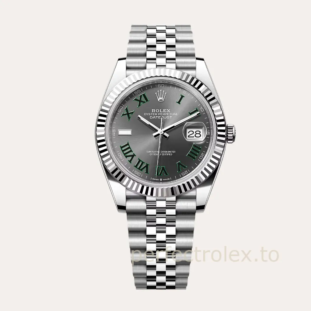 Rolex-Datejust-M126334-Slate-Grey-Wimbledon-Dial-41mm-Jubilee-Bracelet-Replica-Watch-Hero-Image