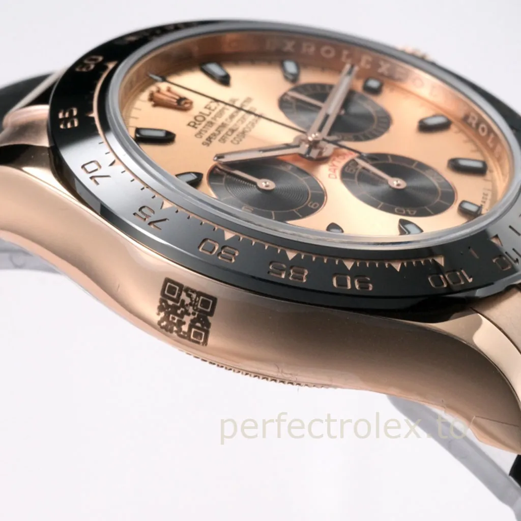 Rolex-Daytona-116515LN-0059-AAAAA-Luxury-Watch-40mm-Pink-Dial-Black-Ceramic-Bezel-Left-Side-View