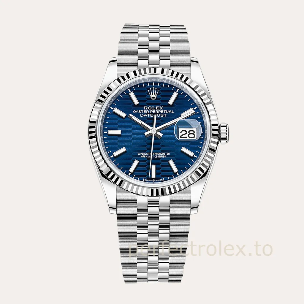 Rolex-Datejust-126234-Blue-Textured-Dial-36mm-Jubilee-Bracelet-Replica-Watch-Hero-Image