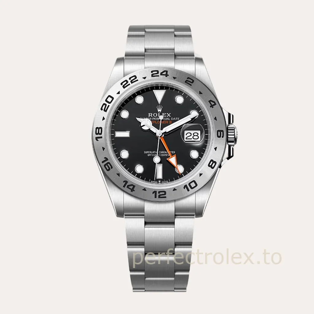 Rolex-Explorer-II-M226570-0002-Black-Dial-42mm-Oyster-Bracelet-Super-Clone-Watch-Hero-Image
