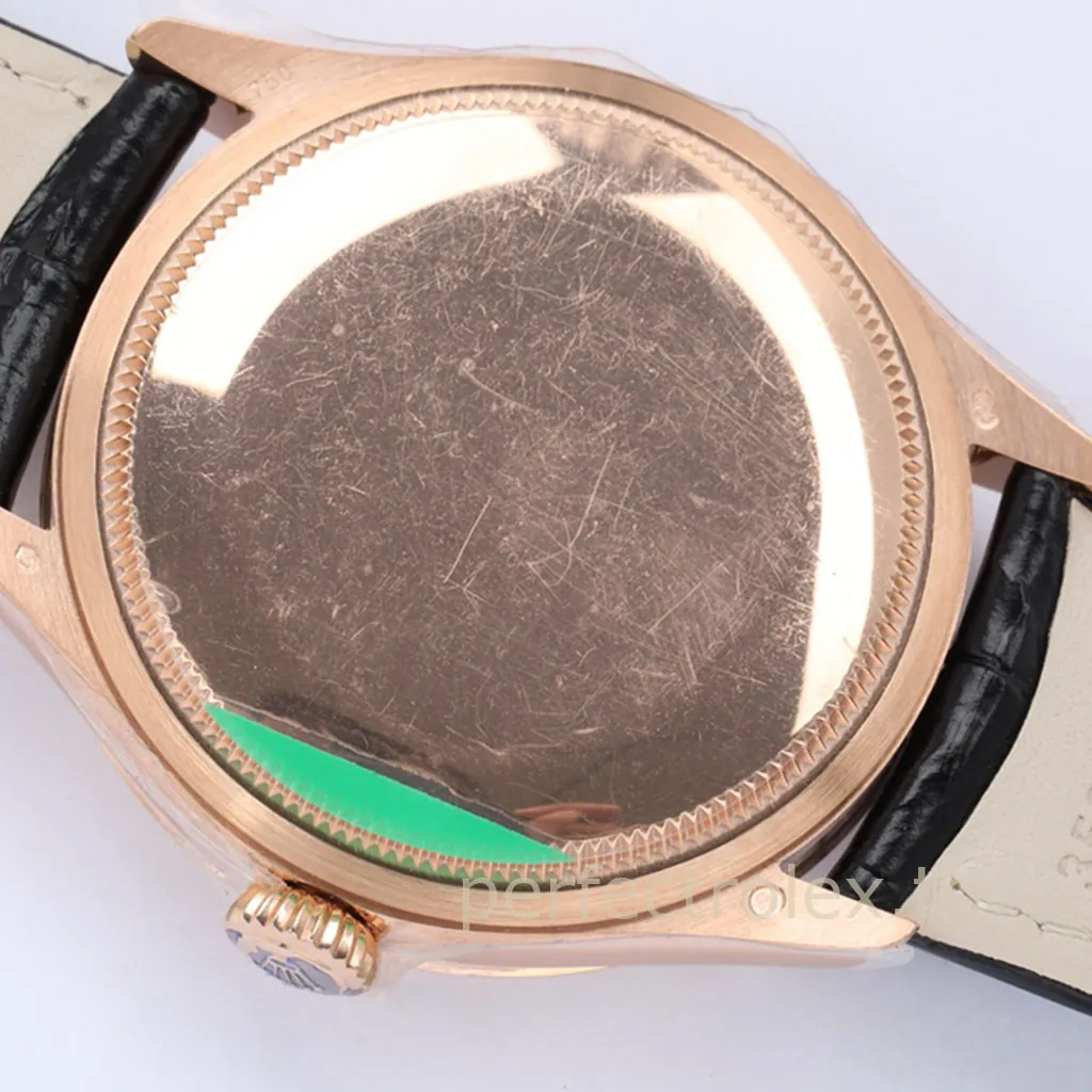 Rolex-Cellini-50505-0021-39mm-Rose-Gold-Tone-White-Dial-Dress-Super-Clone-Watch-Back-View