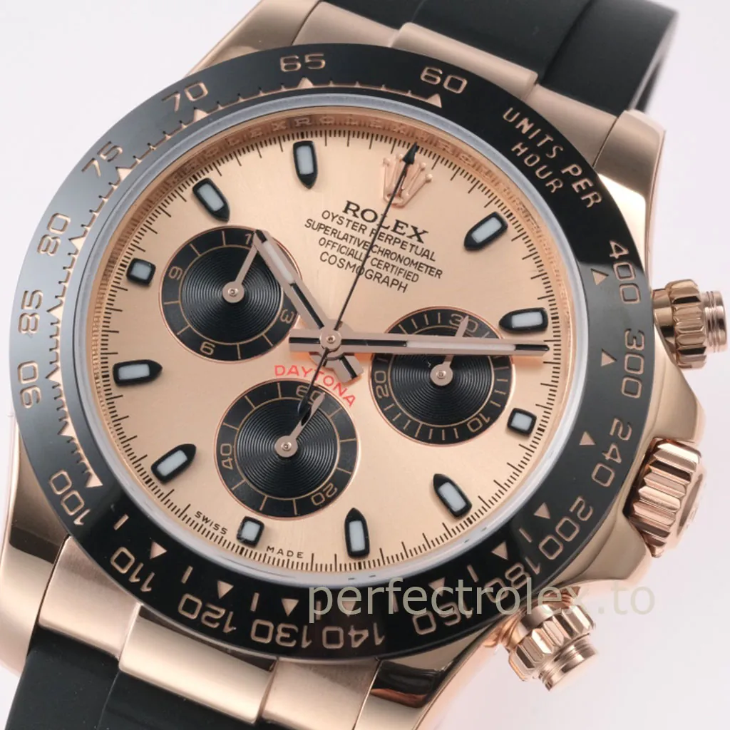Rolex-Daytona-116515LN-0059-AAAAA-Luxury-Watch-40mm-Pink-Dial-Black-Ceramic-Bezel-Dial-Detail-1