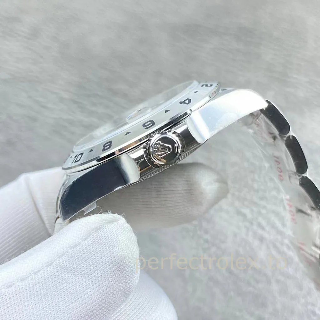 Rolex-Explorer-II-M226570-0002-Black-Dial-42mm-Oyster-Bracelet-Super-Clone-Watch-Right-Side-View